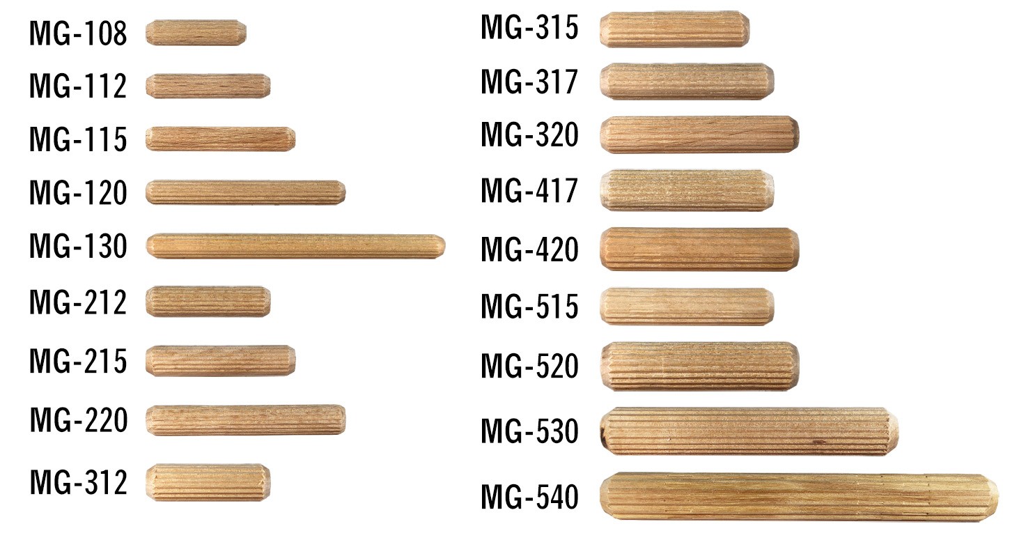 Buy wood dowel pins, multi-groove | Bear Woods Supply